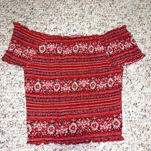 smocked off the shoulder top